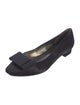 Salvatore Ferragamo Vara Bow Accent Suede Flats