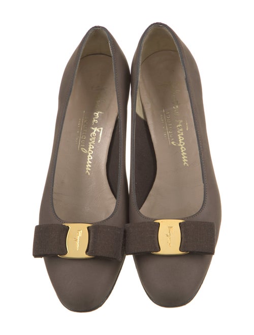 Salvatore Ferragamo Suede Bow Accents Pumps