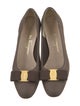Salvatore Ferragamo Suede Bow Accents Pumps