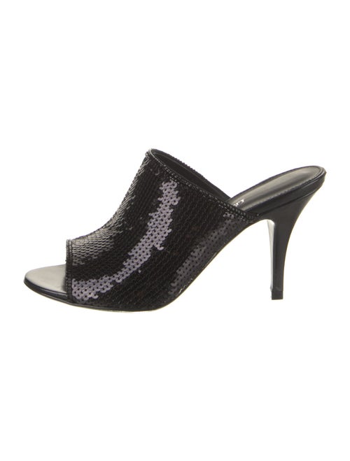 Salvatore Ferragamo Lambskin Sequin Embellishments Slides