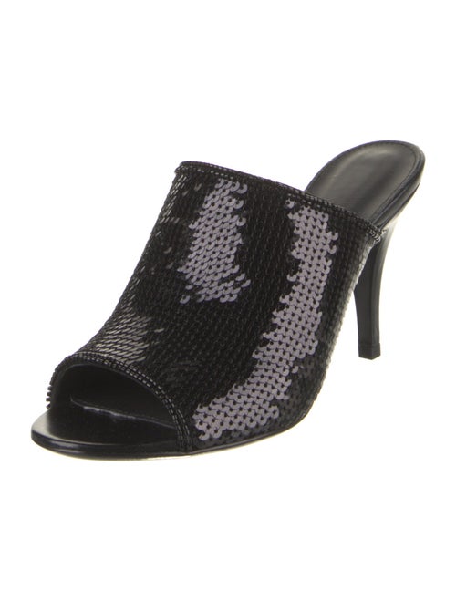 Salvatore Ferragamo Lambskin Sequin Embellishments Slides