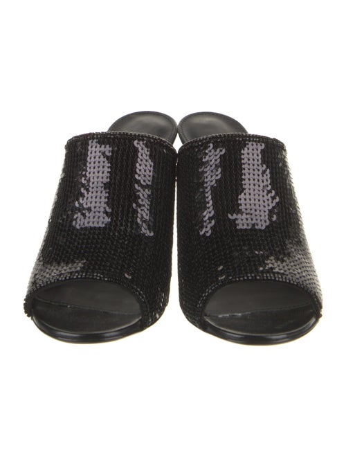Salvatore Ferragamo Lambskin Sequin Embellishments Slides