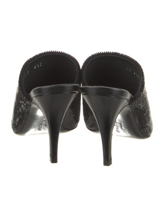 Salvatore Ferragamo Lambskin Sequin Embellishments Slides
