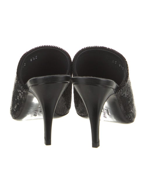 Salvatore Ferragamo Lambskin Sequin Embellishments Slides