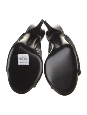 Salvatore Ferragamo Lambskin Sequin Embellishments Slides