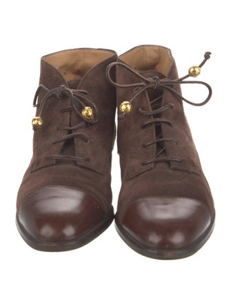 Salvatore Ferragamo Suede Lace-Up Boots