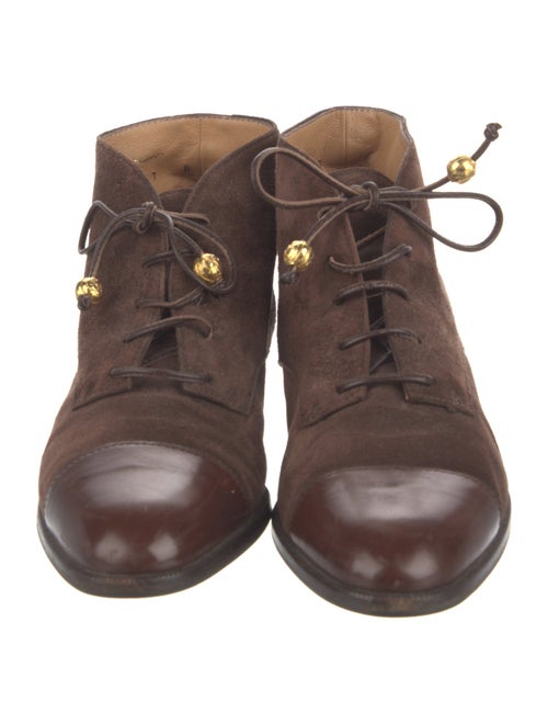 Salvatore Ferragamo Suede Lace-Up Boots