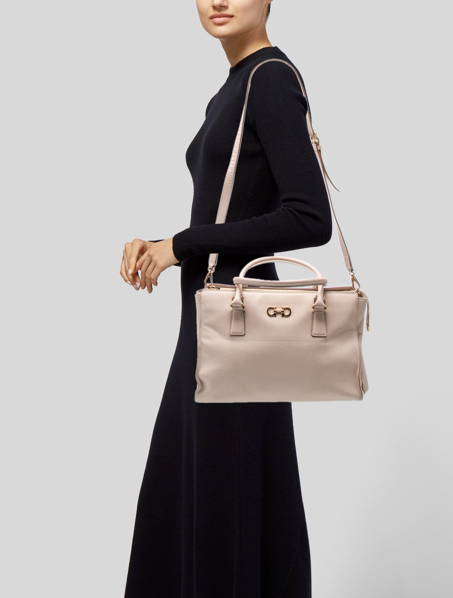 Top-Handle Bag In Nube Saffiano Leather main image 1
