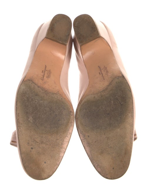 Salvatore Ferragamo Leather Bow Accents Pumps