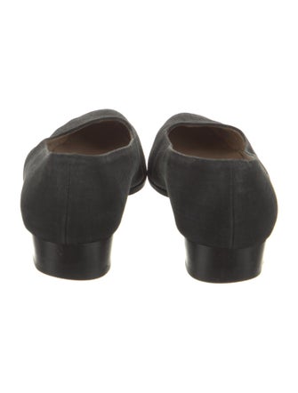 Salvatore Ferragamo Vara Bow Accent Canvas Flats