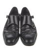 Salvatore Ferragamo Leather Lasercut Accents Monk Straps
