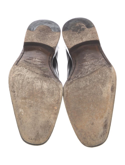 Salvatore Ferragamo Leather Lasercut Accents Monk Straps