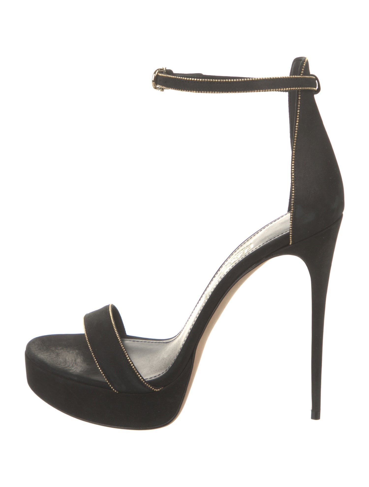 Salvatore Ferragamo Suede Glitter Accents Pumps