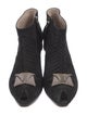 Salvatore Ferragamo Suede Grosgrain Trim Lace-Up Boots