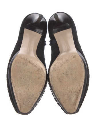 Salvatore Ferragamo Suede Grosgrain Trim Lace-Up Boots