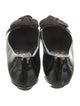 Salvatore Ferragamo Patent Leather Bow Accents Flats