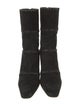 Salvatore Ferragamo Suede Whipstitch Trim Sock Boots