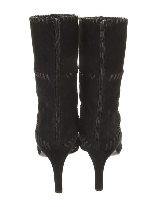 Salvatore Ferragamo Suede Whipstitch Trim Sock Boots