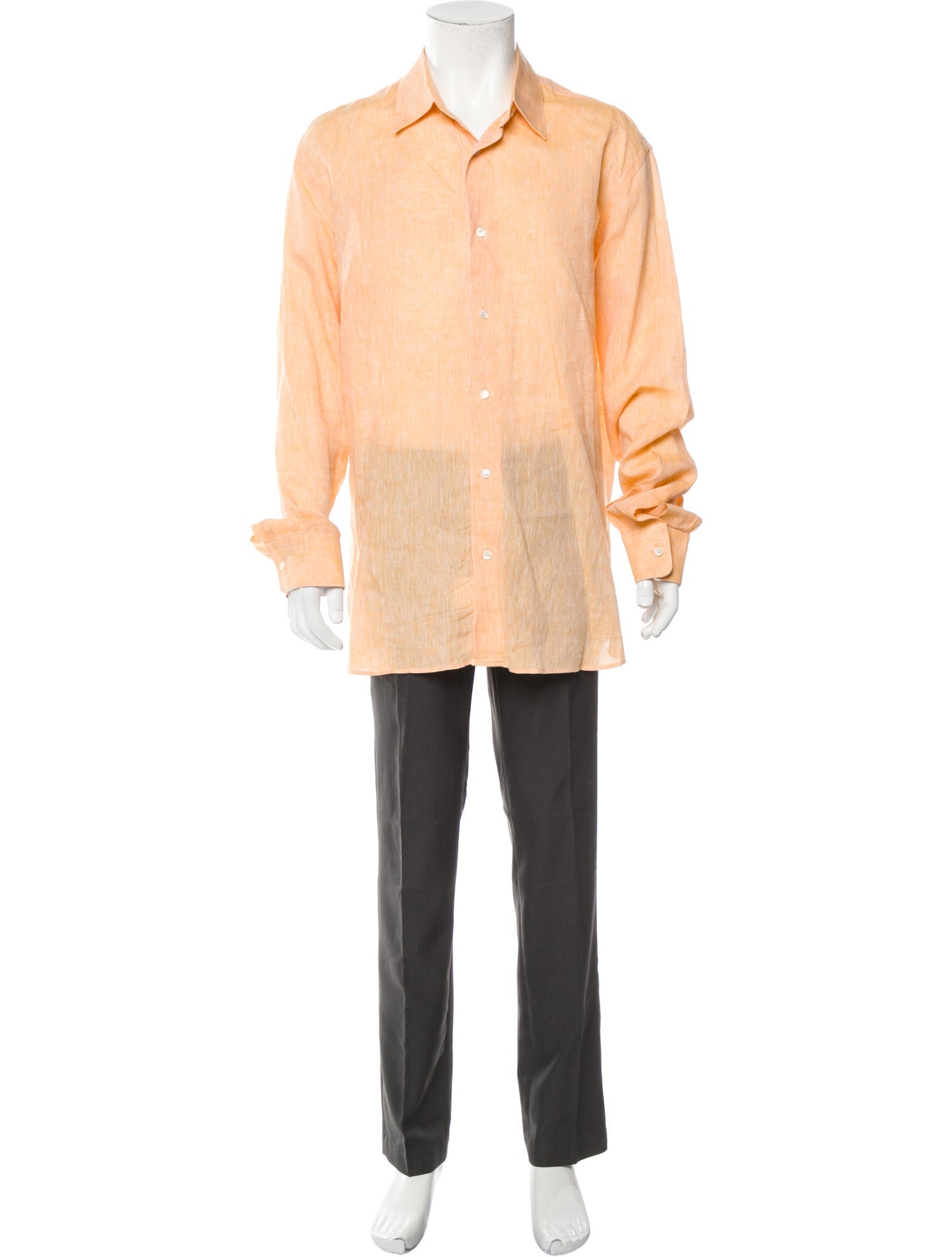 Salvatore Ferragamo Linen Long Sleeve Shirt