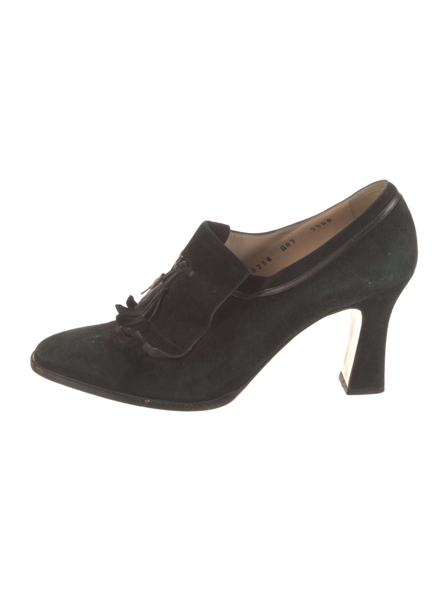 Salvatore Ferragamo Suede Tassel Accents Pumps