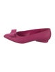 Salvatore Ferragamo Leather Bow Accents Flats