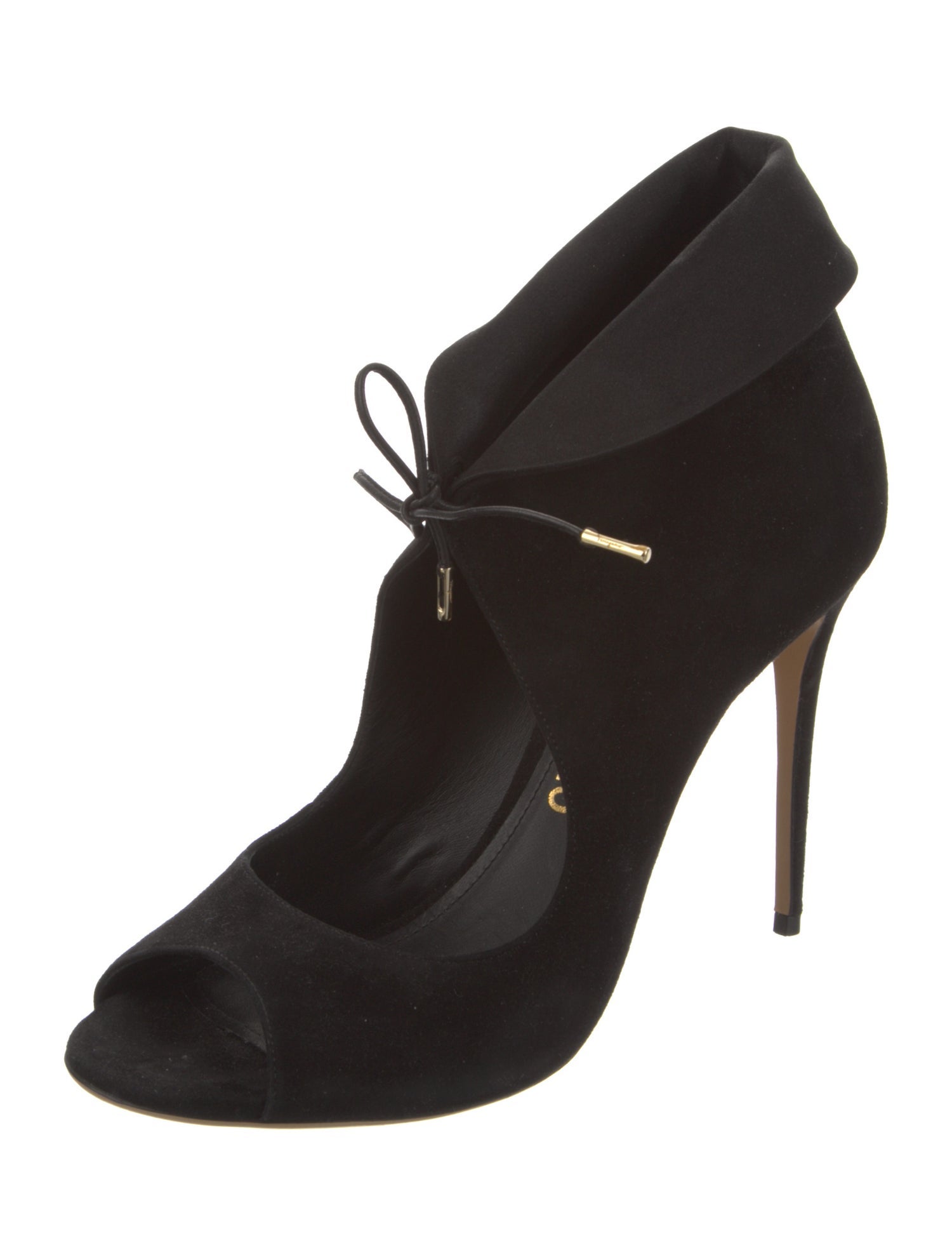 Salvatore Ferragamo Suede Bow Accents Pumps