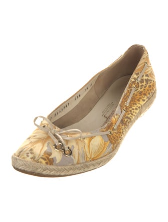 Salvatore Ferragamo Gancini Logo Canvas Ballet Flats