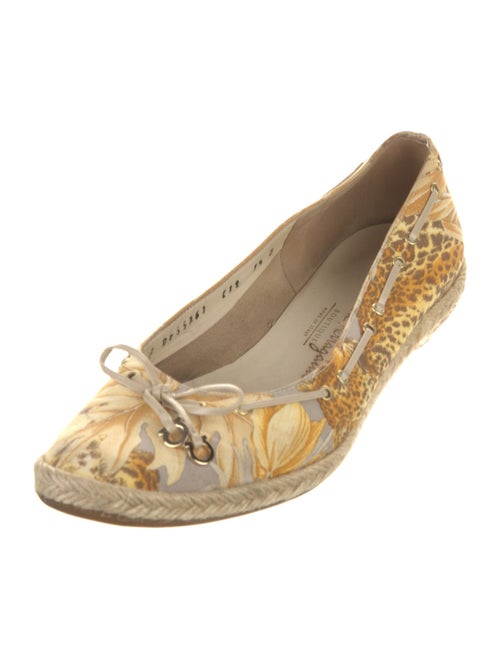 Salvatore Ferragamo Gancini Logo Canvas Ballet Flats