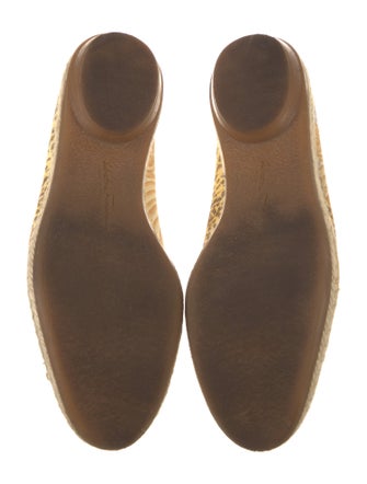 Salvatore Ferragamo Gancini Logo Canvas Ballet Flats