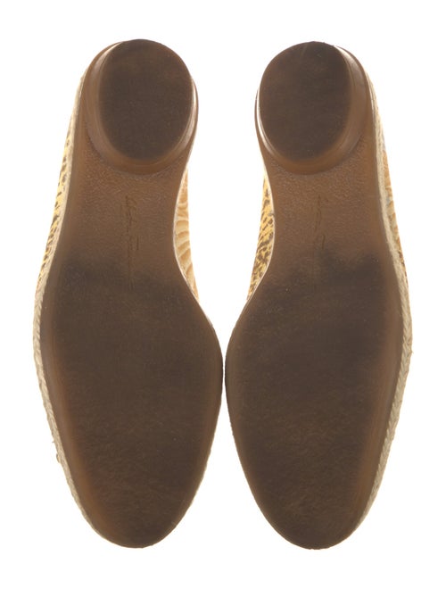 Salvatore Ferragamo Gancini Logo Canvas Ballet Flats