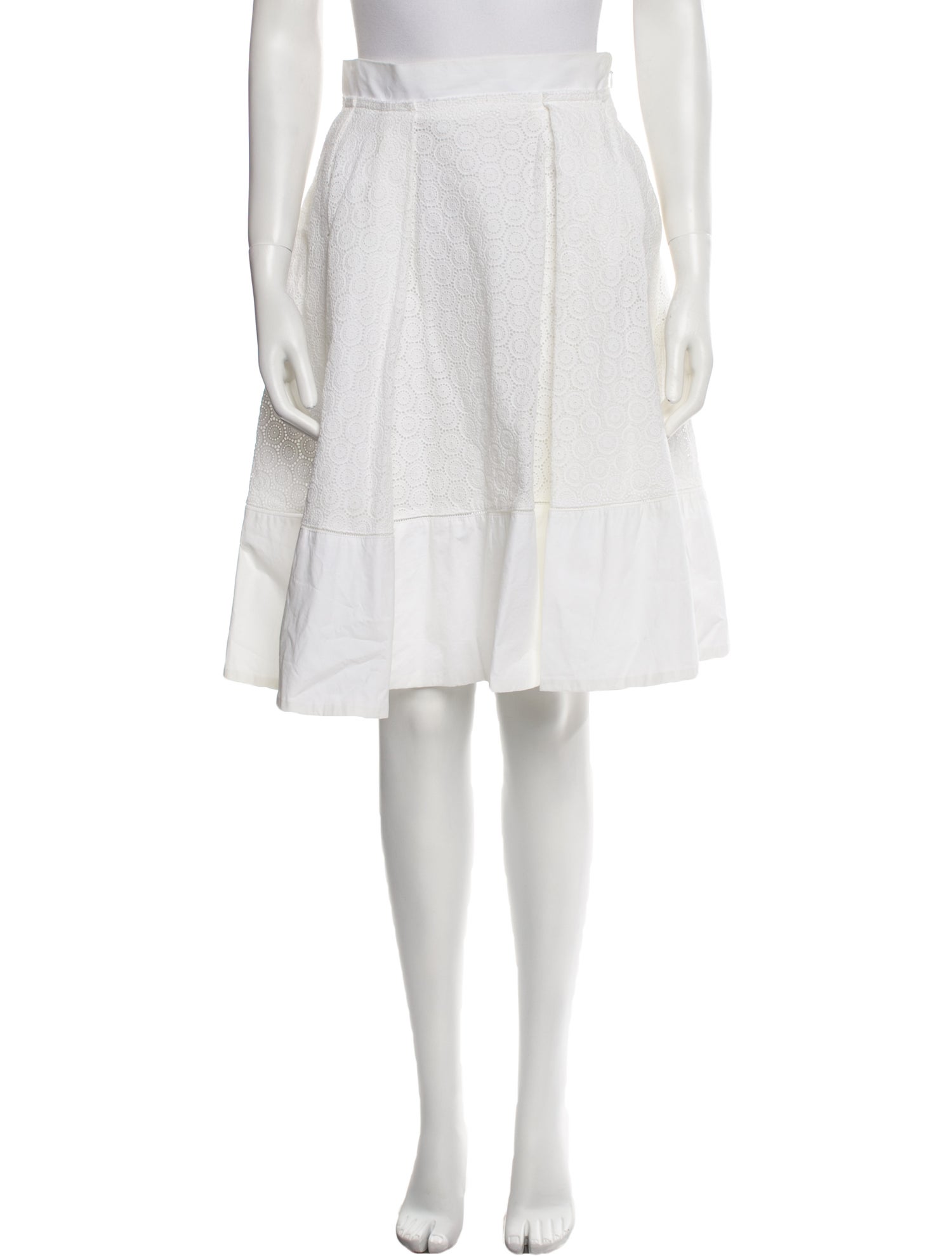 Salvatore Ferragamo Women White Cotton Skirt