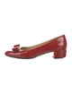 Salvatore Ferragamo Vara Bow Accent Patent Leather Flats