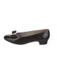 Salvatore Ferragamo Patent Leather Bow Accents Flats