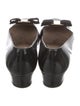 Salvatore Ferragamo Patent Leather Bow Accents Flats