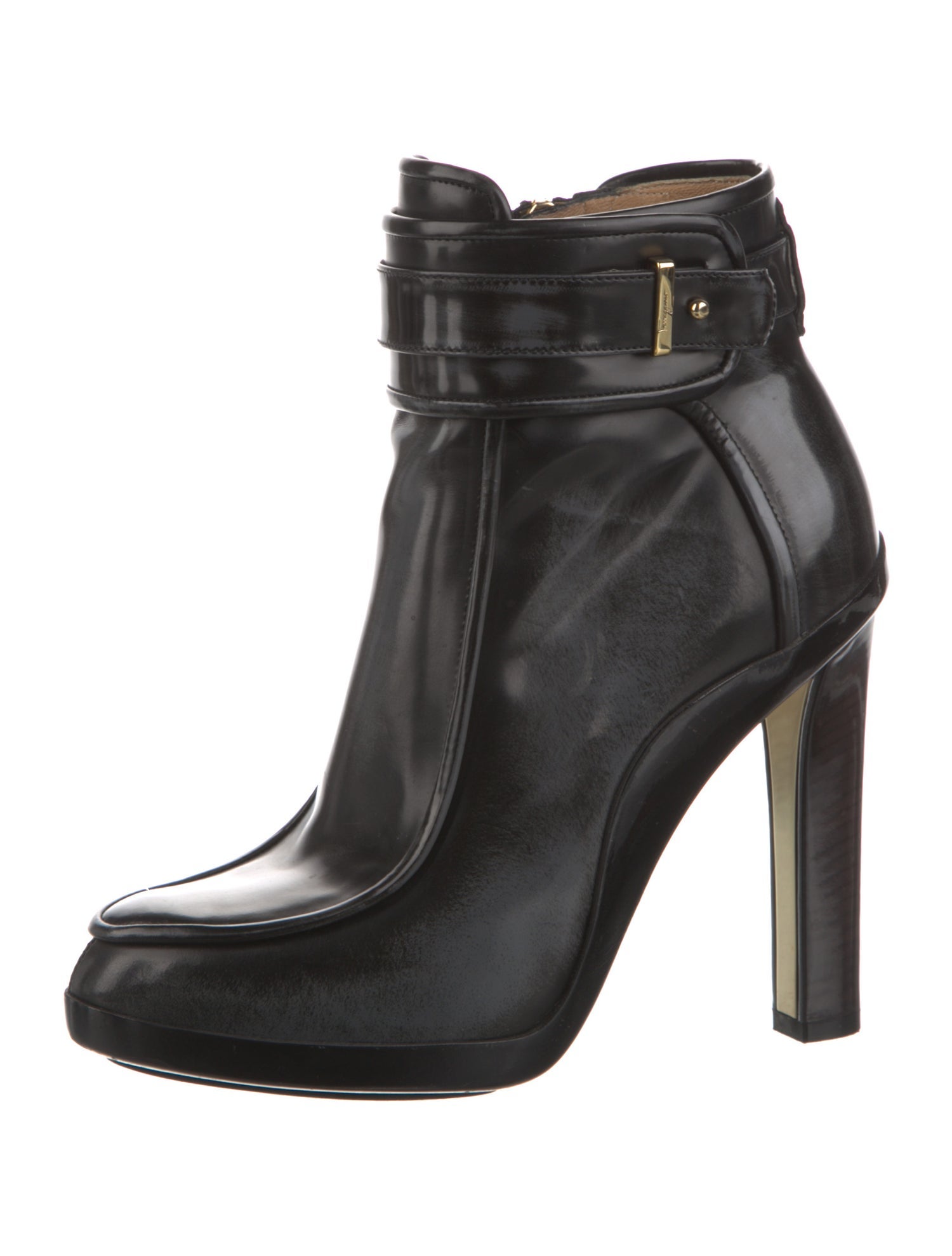Salvatore Ferragamo Patent Leather Boots
