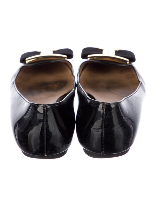 Salvatore Ferragamo Vara Bow Accent Patent Leather Ballet Flats