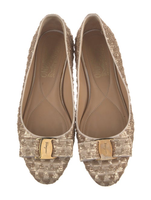 Salvatore Ferragamo Sequins Animal Print Flats