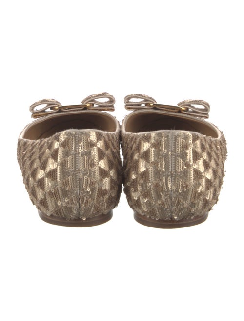 Salvatore Ferragamo Sequins Animal Print Flats