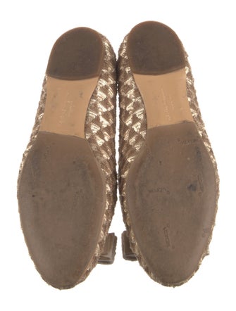 Salvatore Ferragamo Sequins Animal Print Flats