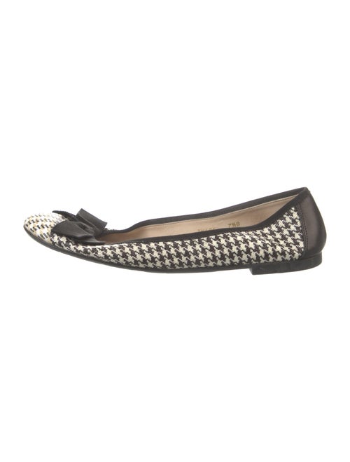 Salvatore Ferragamo Houndstooth Print Ballet Flats