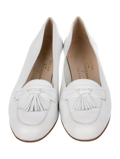 Salvatore Ferragamo Leather Tassel Accents Flats