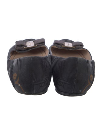 Salvatore Ferragamo Vara Bow Accent Patent Leather Ballet Flats