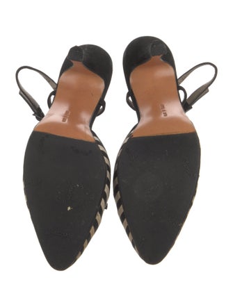 Salvatore Ferragamo Striped Slingback Pumps