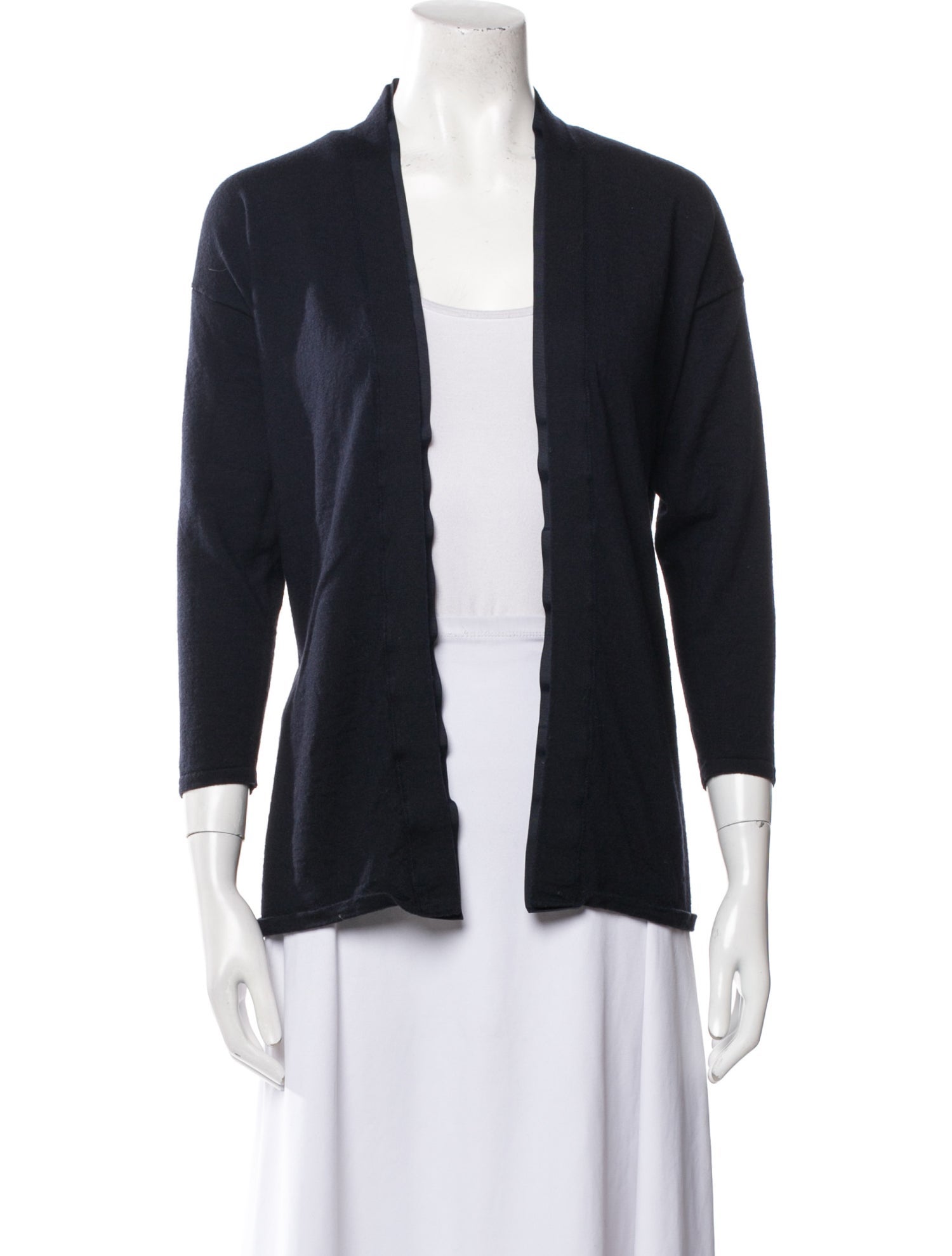 Salvatore Ferragamo Virgin Wool Open Front Sweater
