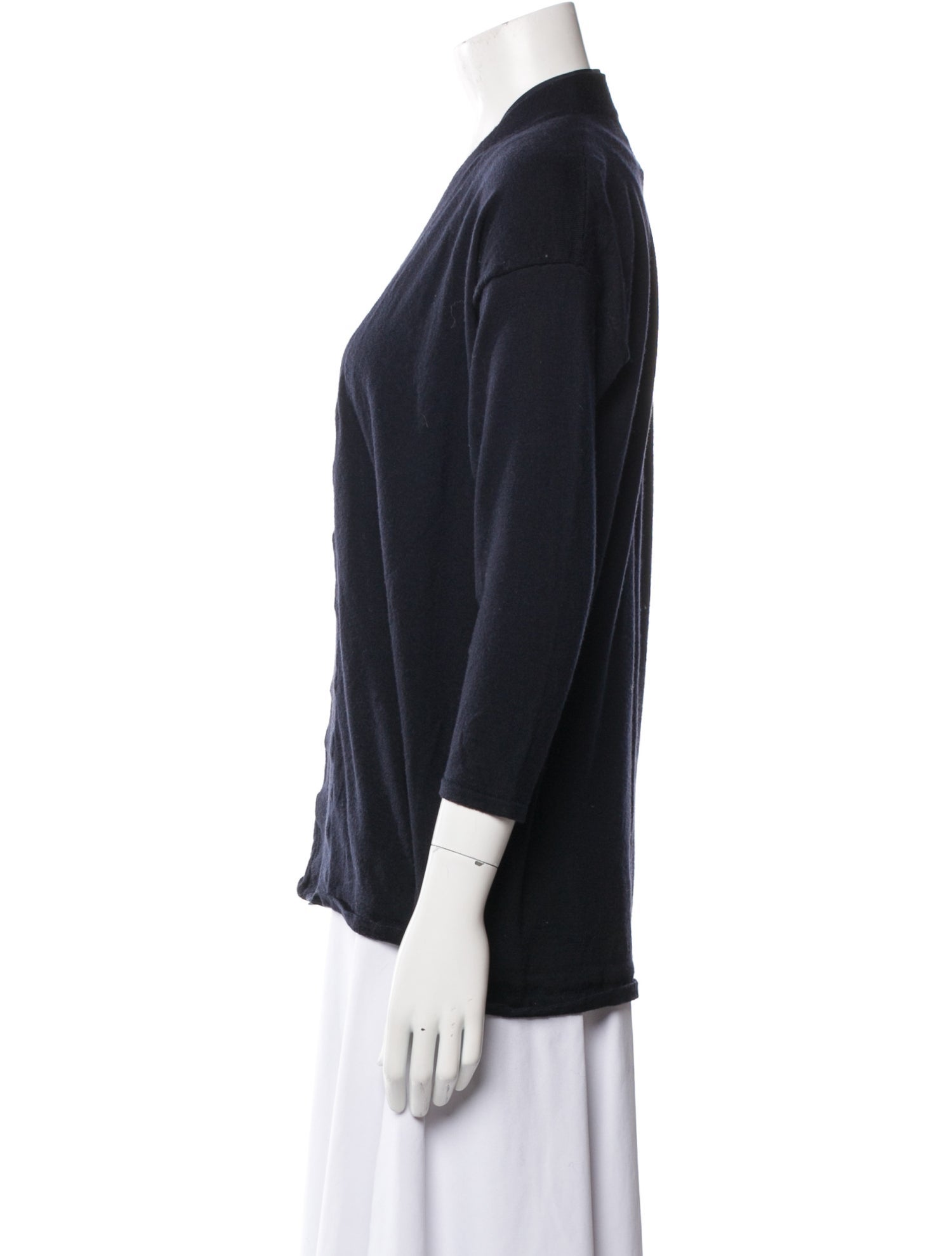 Salvatore Ferragamo Virgin Wool Open Front Sweater
