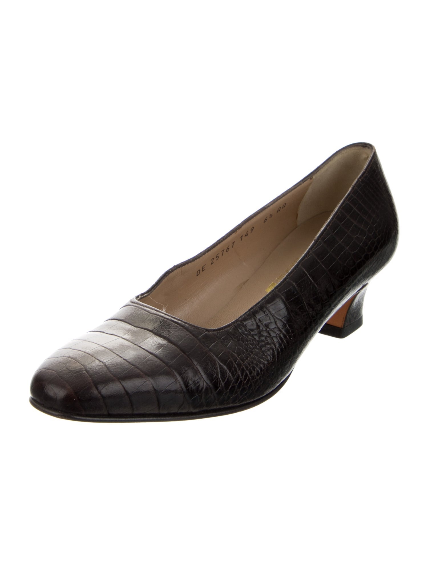 Salvatore Ferragamo Embossed Leather Pumps