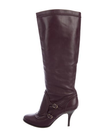 Salvatore Ferragamo Monk Strap Knee-High Boots
