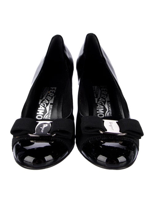 Salvatore Ferragamo Vara Bow Accent Patent Leather Pumps