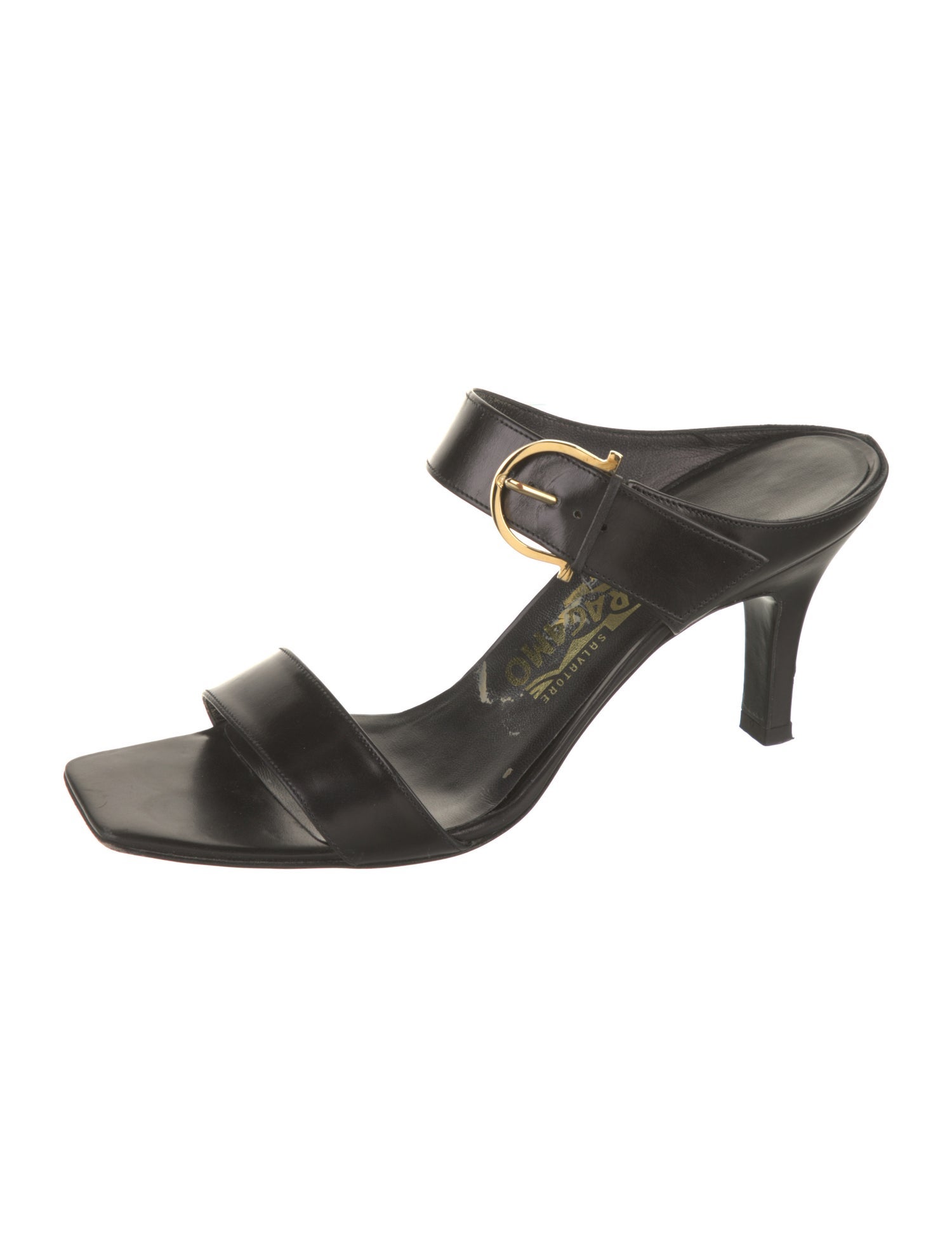 Salvatore Ferragamo Leather Slides