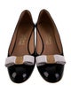 Salvatore Ferragamo Vara Bow Accent Patent Leather Ballet Flats